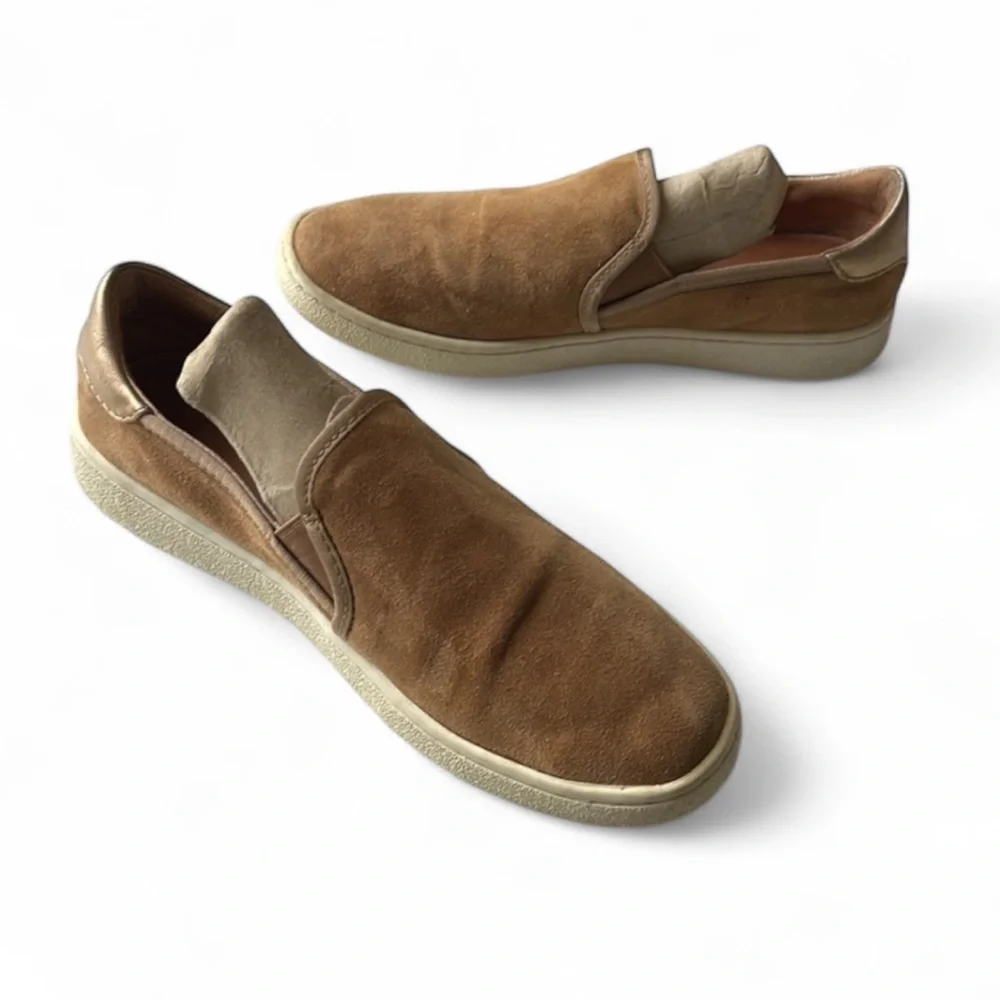 UGG Suede Tan Brown Slip-On Loafers, Women’s Sz 7.5